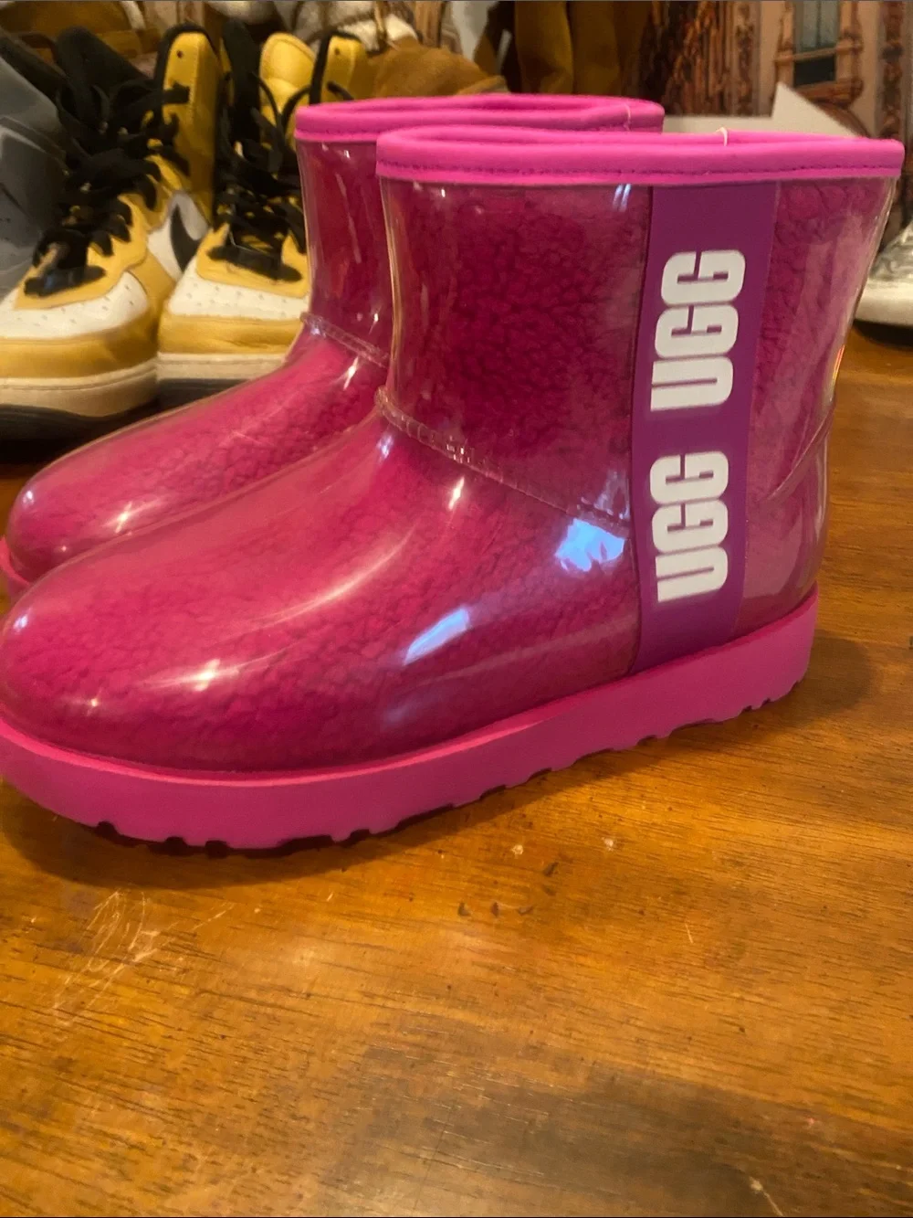 UGG Kids Hot Pink Waterproof Rain Boots